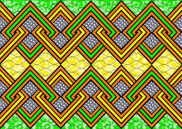 Fantasia Africana Ornamento Senza Cuciture Colori Vivaci Immagine Arte Sfondo — Vettoriale Stock