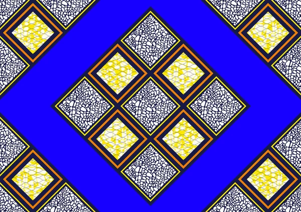 Afrikaanse Mode Naadloos Patroon Ornament Levendige Kleuren Beeldende Kunst Abstracte — Stockvector