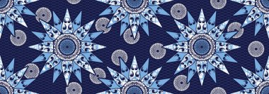 Afrika modası canlı renklerle kusursuz desen süslemesi, resim sanatı ve kumaş baskısı, atkı, şal, halı, fular, mendil, vektör illüstrasyon dosyası Eps10. 