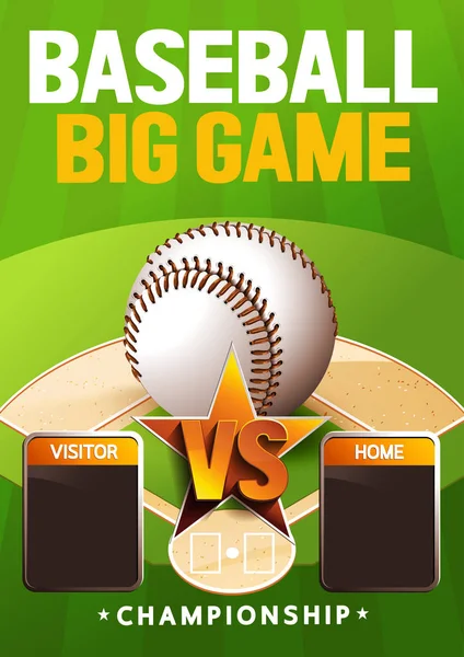 Baseball Poster Vektorillustration — Stockvektor