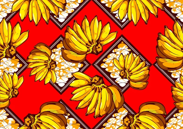 African Fashion Seamless Pattern Ornament Vibrant Colours Picture Art Abstract — 스톡 벡터