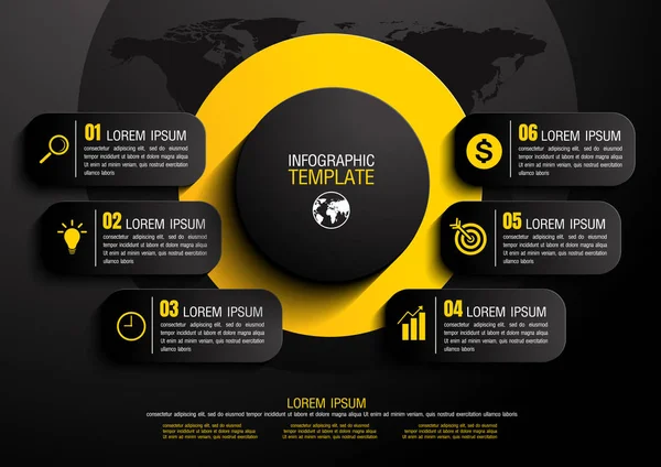 Infographic business chart tasarım şablonu, vektör illüstrasyonu.