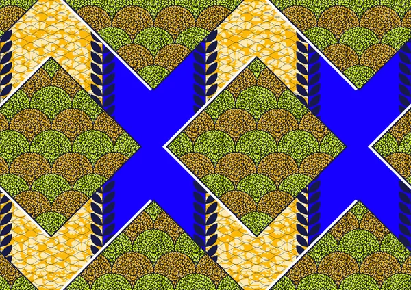 Afrikaanse Mode Naadloos Patroon Ornament Levendige Kleuren Beeldende Kunst Abstracte — Stockvector