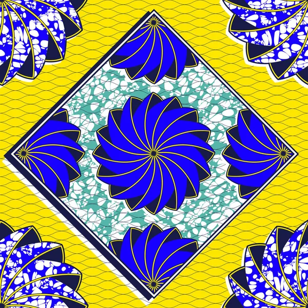 Ornamento Patrón Sin Costuras Moda Africana Colores Vibrantes Arte Imagen — Archivo Imágenes Vectoriales