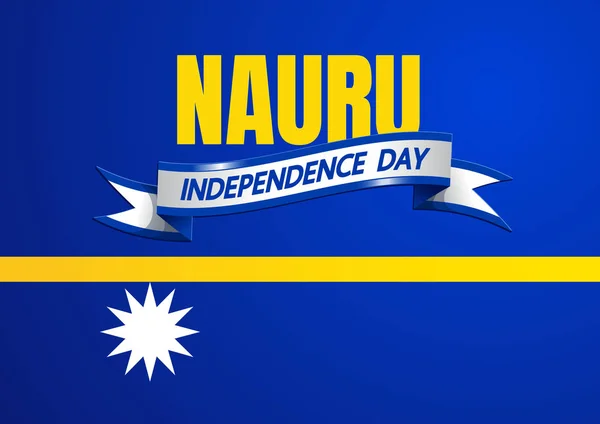 Nauru Independence Day Background Vector Illustration — 图库矢量图片