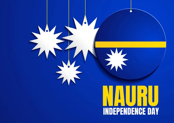 Nauru Independence Day Background Vector Illustration — 图库矢量图片