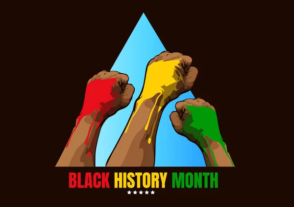 Black History Month Template Background Vector Illustration — 스톡 벡터