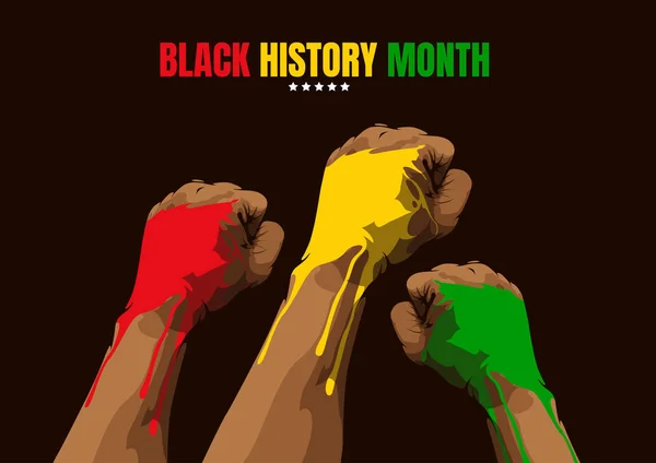 Black History Month Template Background Vector Illustration — 스톡 벡터