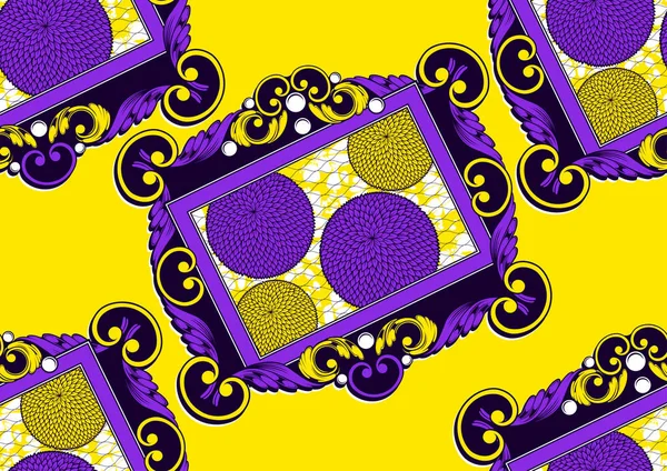 布プリント スカーフ ショール カーペット ハンカチ ハンカチ ベクトルイラストファイルのための活気のある色 画像アート 抽象的な背景のアフリカのファッションシームレスなパターンの装飾Eps10 — ストックベクタ