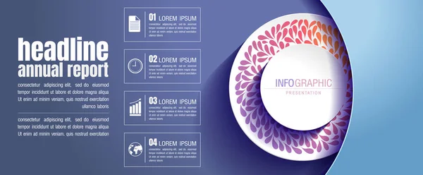 Инфографические Бизнес Данные Шаблон Оформления Технологической Диаграммы Представления Абстрактные Элементы — стоковый вектор