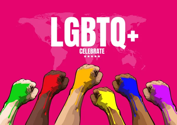 Lgbtq Template Background Vector Illustration — 스톡 벡터