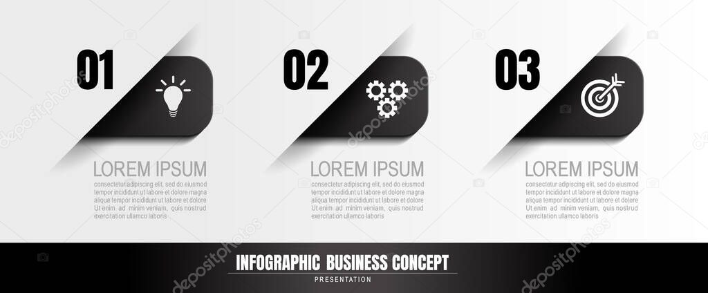 infographic business data, process chart design template for presentation. abstract timeline elements, vector illustration, EPS10.