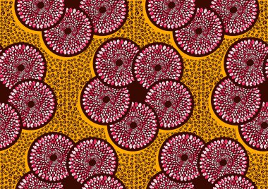Afrika modası canlı renklerle kusursuz desen süslemesi, resim sanatı ve kumaş baskısı, atkı, şal, halı, fular, mendil, vektör illüstrasyon dosyası Eps10. 