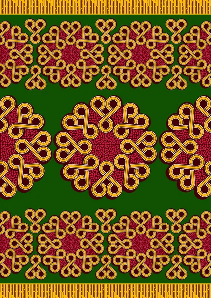 Ornamento Patrón Sin Costuras Moda Africana Colores Vibrantes Arte Imagen — Archivo Imágenes Vectoriales