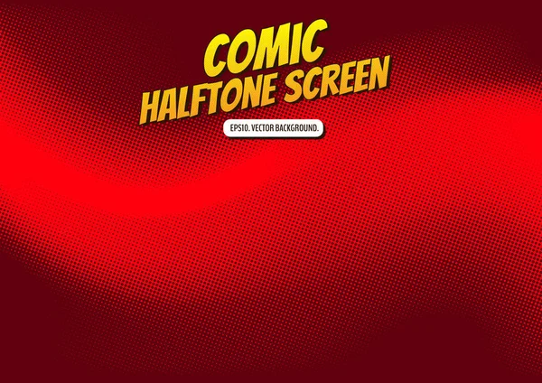 Comic Halftone Screen Background Vector Illustration — 图库矢量图片