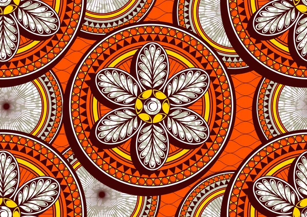 African Fashion Seamless Pattern Ornament Vibrant Colours Picture Art Abstract — 스톡 벡터