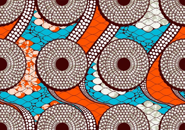 Motif Sans Couture Tissu Imprimé Textile Local Afrique Tableau Fond — Image vectorielle