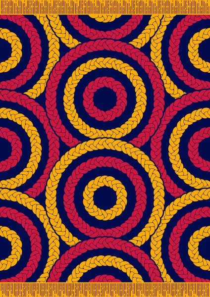 Bezszwowy Wzór Tkanina Zadrukowana Lokalny Materiał Włókienniczy Afryki Sztuka Obrazu — Wektor stockowy