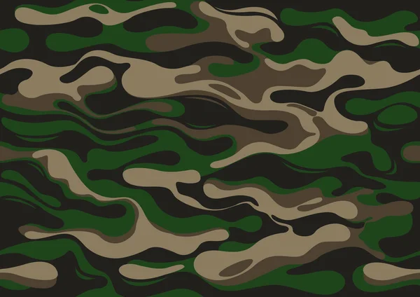 Abstrakte Tarnung Militärisches Muster Hautstruktur Grüne Farbe Mode Stoffdruck Vektor — Stockvektor