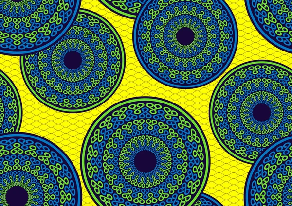 Naadloos Patroon Bedrukte Stof Lokale Textiel Van Afrika Beeldende Kunst — Stockvector