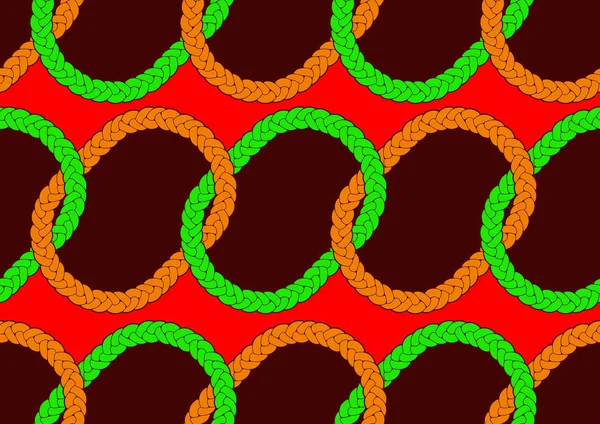 Sömlös Mönster Tryckt Tyg Lokal Textil Afrika Bildkonst Och Abstrakt — Stock vektor