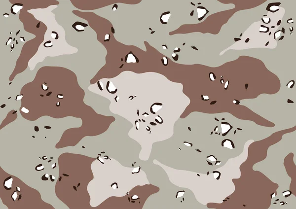 Soyut Kamuflaj Askeri Desen Ten Dokusu Kahverengi Renk Moda Kumaşı — Stok Vektör