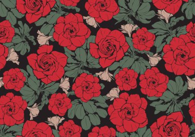 Çiçeksiz konuşmalar, tekstil modası, resim sanatı ve soyut arkaplan, vektör illüstrasyon dosyası Eps10. 