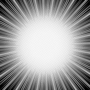 Görüş açısı, arkaplan çizgi roman hız çizgisi, Vektör illüstrasyonu.