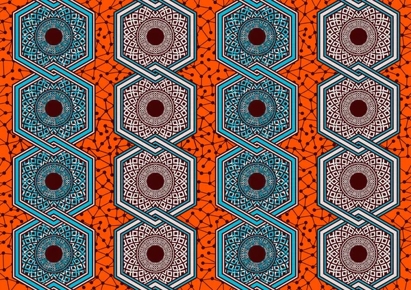 Afrika modası canlı renklerle kusursuz desen süslemesi, resim sanatı ve soyut arkaplan, vektör illüstrasyonu.