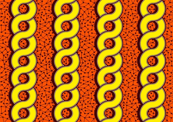 Afrikanskt Mode Sömlös Mönster Prydnad Levande Färger Bildkonst Och Abstrakt — Stock vektor