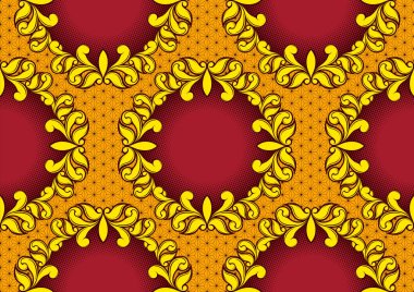 afrikalı dikişsiz desen, resim sanatı ve soyut arkaplan, vektör illüstrasyon dosyası Eps10. 