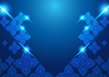 Tayland sanatı soyut arkaplan, vektör illüstrasyonu.