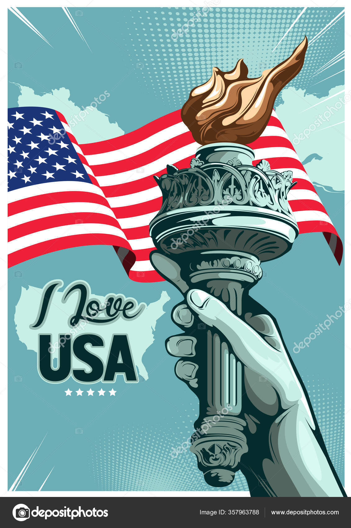 Image vectorielle J'adore Les Usa Illustration Vectorielle par  ©kirkchai1980 - 357963788, image size:1131x1700