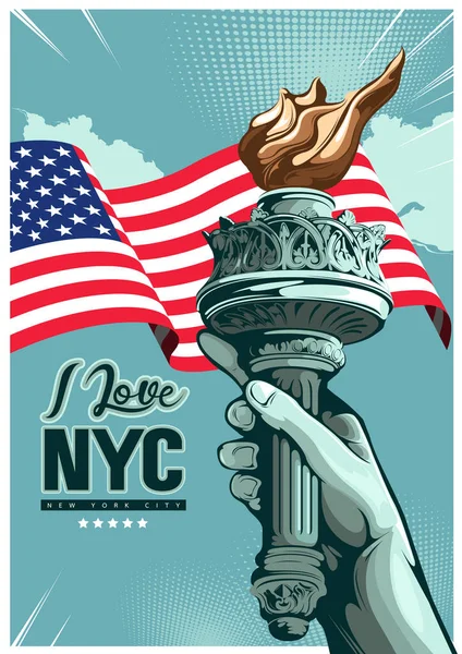 Encanta Nueva York Ilustración Vectorial — Vector de stock