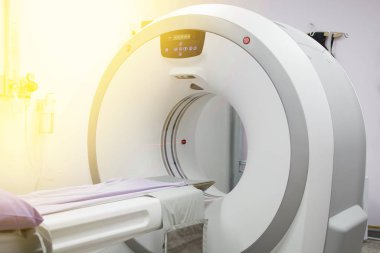 Hastanede tomografi taraması ya da bilgisayarlı tomografi.