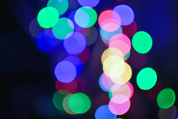 Luci Natale Bokeh Cerebration Concept Glittering Lampadine Brillanti Luci Sfondo — Foto Stock