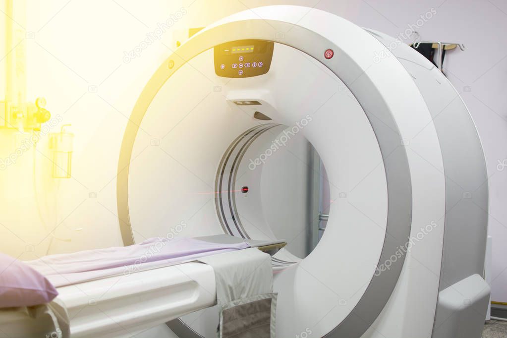 CT Scanner or computed tomography in the hospital.