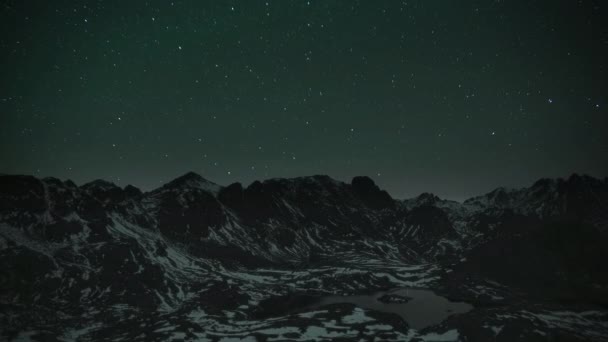 Résolution 76804320 30P Spectaculaire Vue Nuit Depuis Sommet Montagne Étoiles — Video