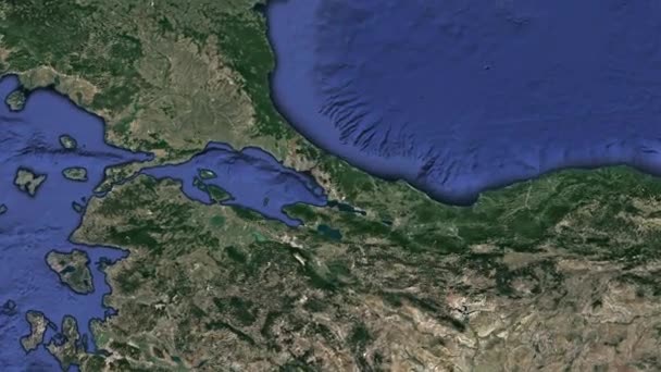 Great Project Istanbul Canal Turkish Projection Artificial Sea Level Waterway — Stock Video