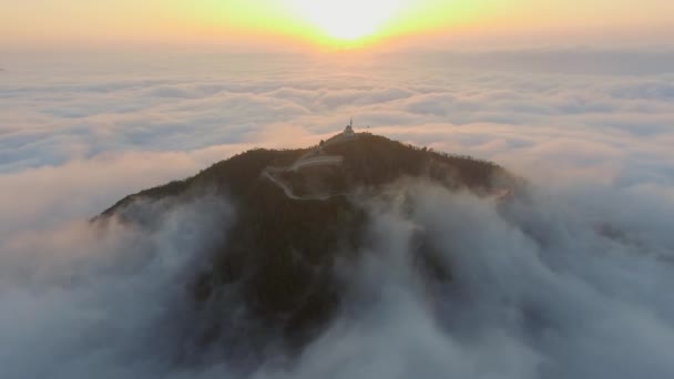 Mesquita Mais Alta Mundo Ambiente Místico Religioso Topo Montanha Alta — Vídeo de Stock