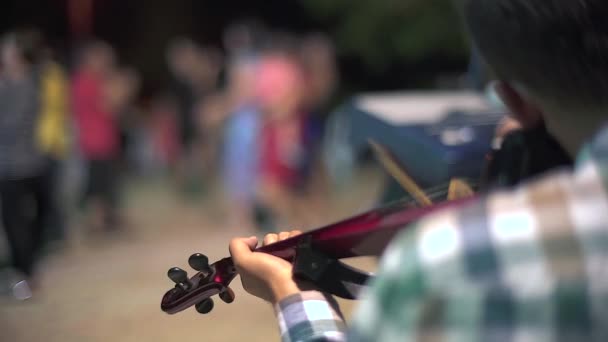 Nyata Gipsi Romani Musik Etnis Anonim Ini Adalah Pernikahan Desa — Stok Video