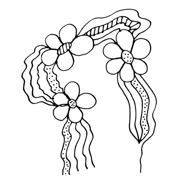 Croquis de gribouillis noir et wnite — Image vectorielle