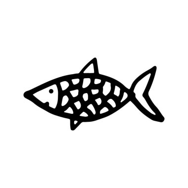 Siyah beyaz küçük balık.