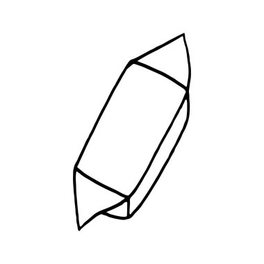 Siyah ve beyaz şekerleme çizimi.