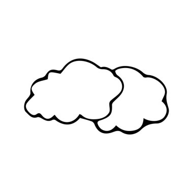 El çizimi siyah beyaz karalama çizimi bulutlar çizimi.