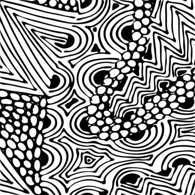 Siyah ve beyaz zenart çizimi