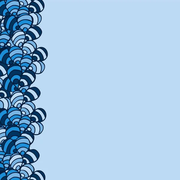 Carte Zenart Abstraite Bleue Avec Cadre Pour Les Vacances — Image vectorielle