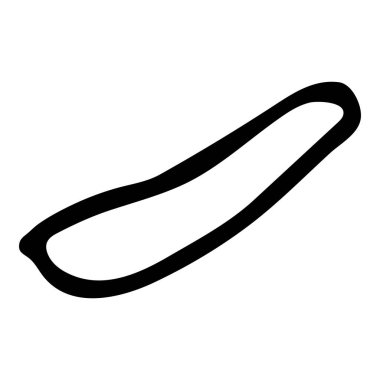 Siyah beyaz salatalık karalama çizimi.