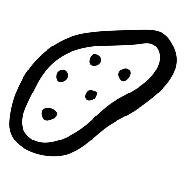 Siyah ve beyaz patates karalama çizimi.