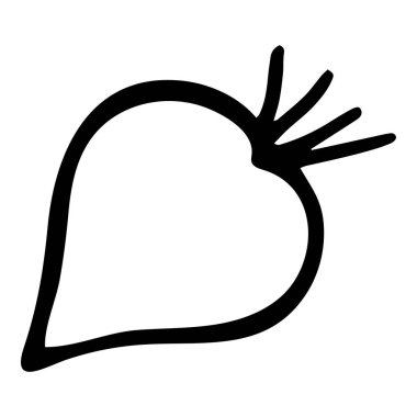 Siyah ve beyaz pancar karalama çizimi.